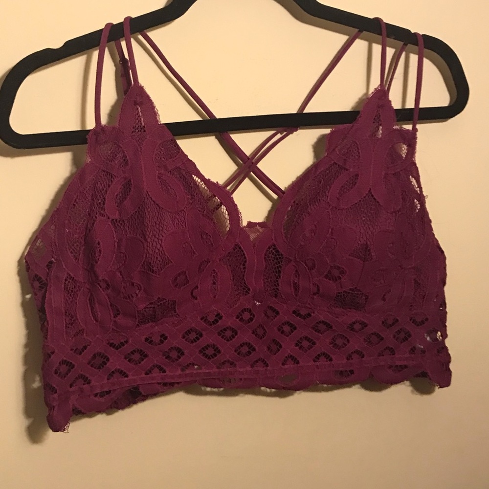 Zenana Lace Bralette with Crisscross Back Size 3X
